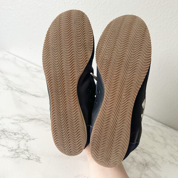 Tory Burch Navy Suede & Leather White Laces Low Top Sneaker Women’s Size 9 - Picture 9 of 12